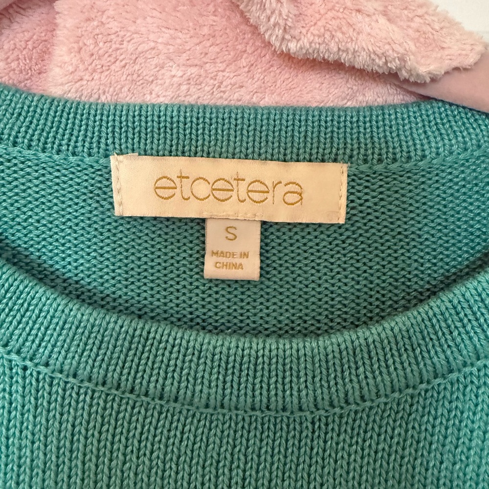 Etcetera Teal Knit Sweater - Picture 2 of 3